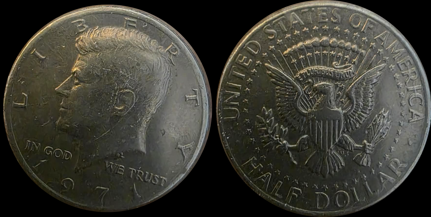 1971 Kennedy half dollar no mint